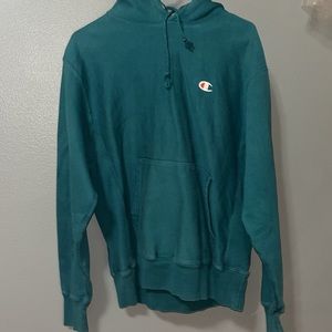 Champion Women’s Teal, Reverse Weave Oversized Hoodie, Heavyweight